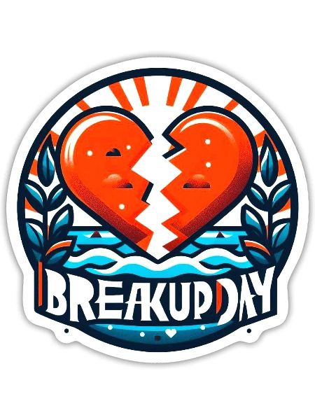 Breakup Day - Sticker - white matte - Front