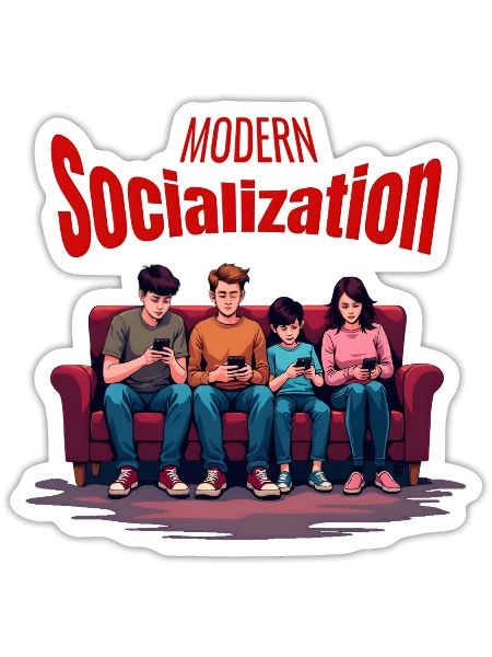 Socialisation moderne - Sticker - blanc mat - Devant