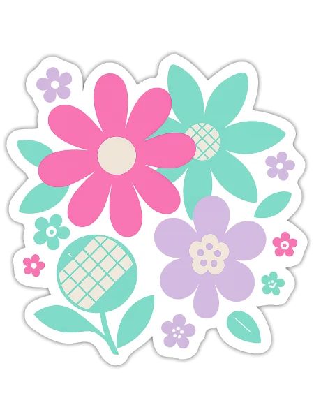 Floral moderne - Sticker - blanc mat - Devant