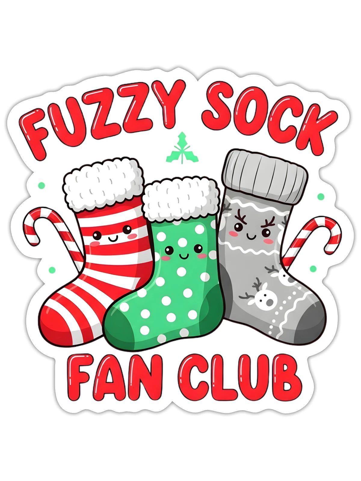 Fuzzy Sock Fan Club - Sticker - white matte - Front