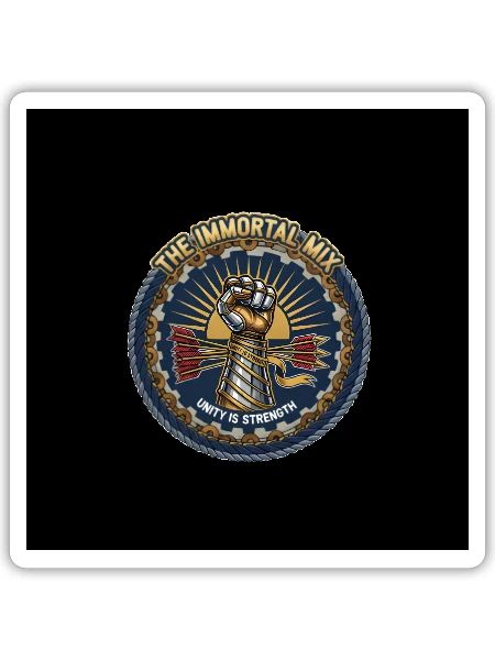 Immortal Mix Unity Fist - Sticker - white matte - Front