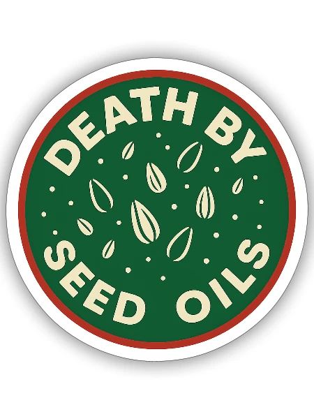 Death by Seed Oils Christmas Special - Sticker - white matte - Front