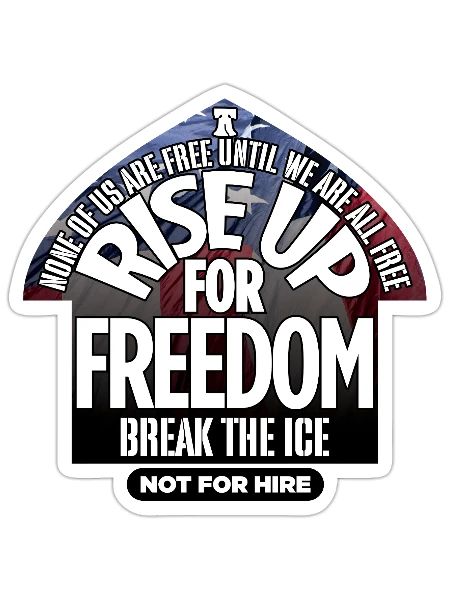 Rise Up for Freedom - Sticker - white matte - Front