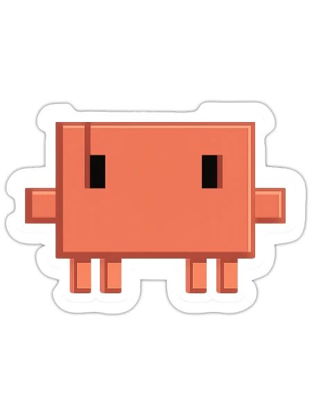 Claude Code Pixel AI Mascot Dev Sticker - Sticker - white matte - Front