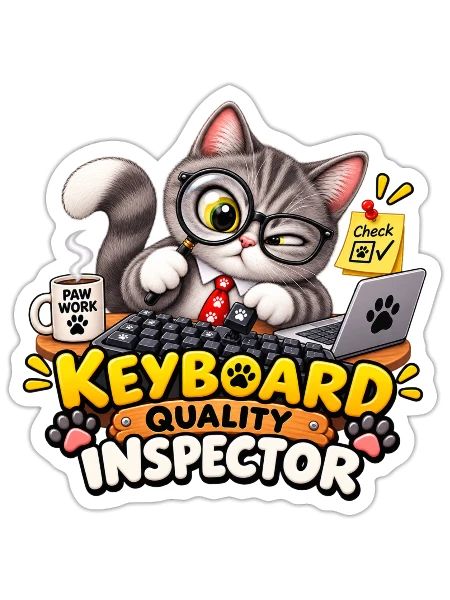 Keyboard Quality Inspector - Sticker - white matte - Front