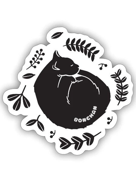Sleepy Bonchan - Sticker - white matte - Front