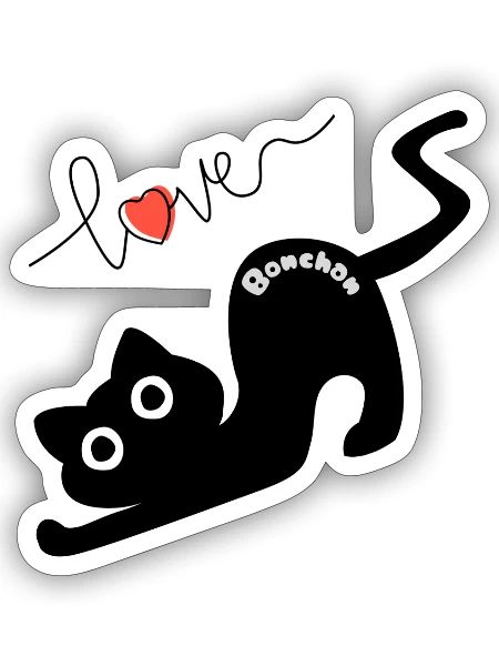 Bonchan Reaching for Love - Sticker - white matte - Front