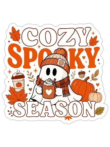 Cozy Spooky Season - Sticker - white matte - Front