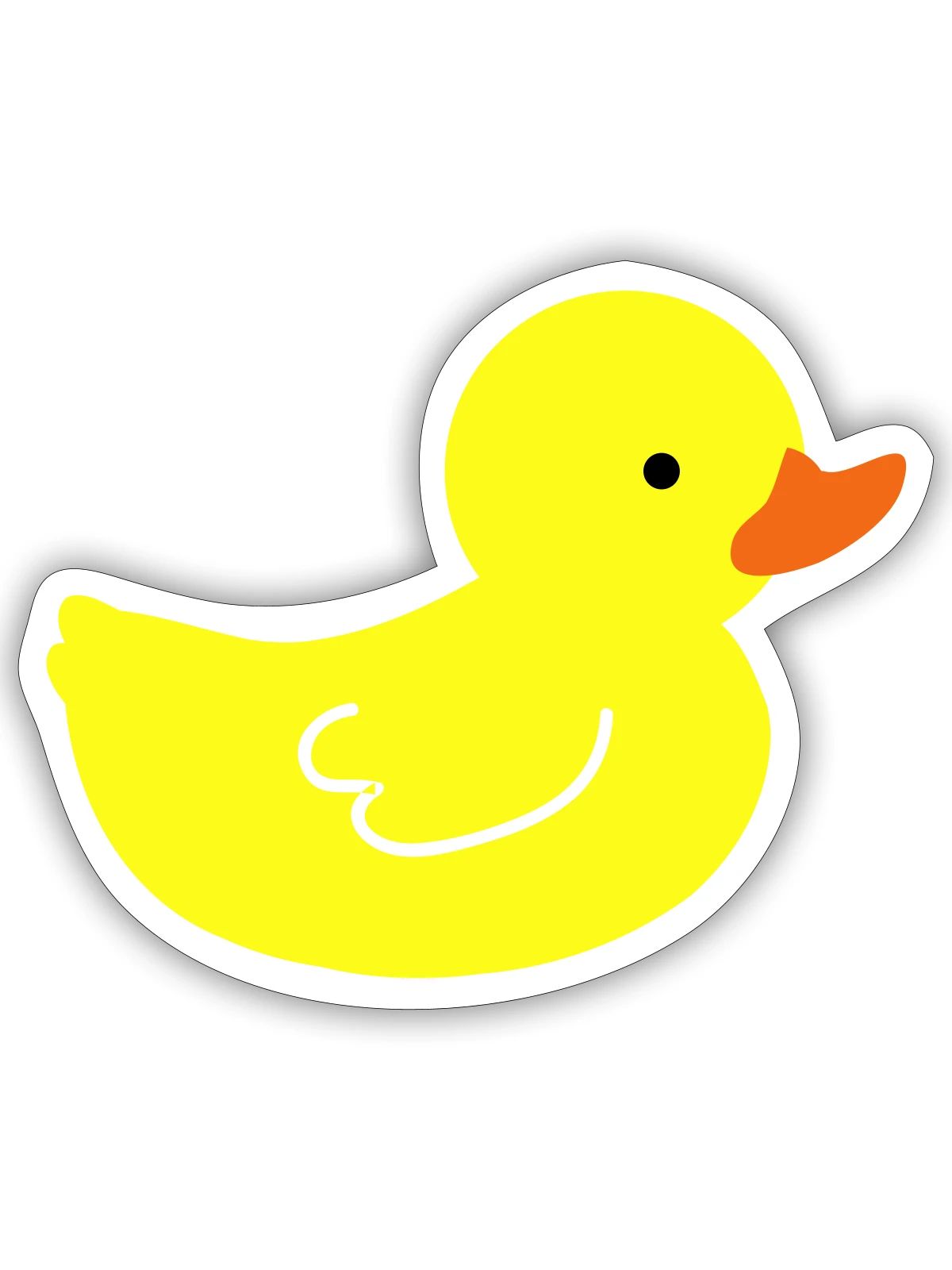 rubber ducky - Sticker - white matte - Front