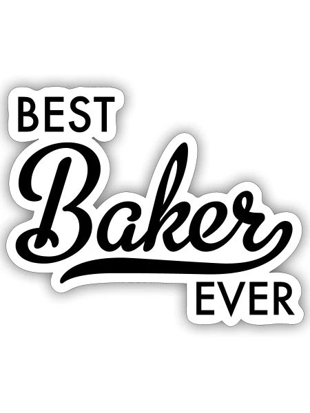 Baker - Sticker - white matte - Front