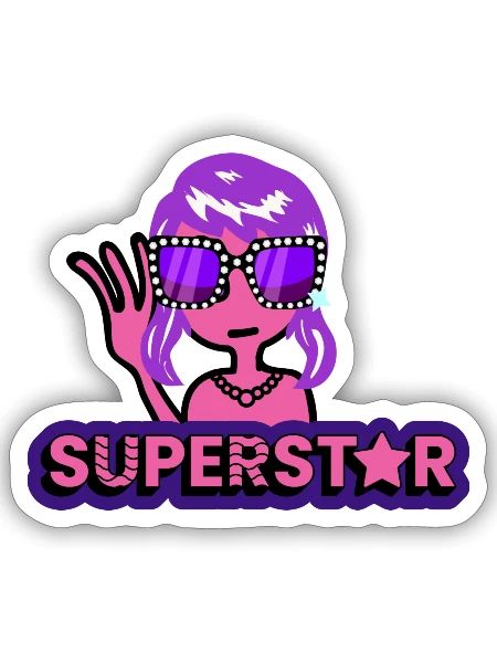 Alien Superstar by Mo Dreams - Sticker - white matte - Front