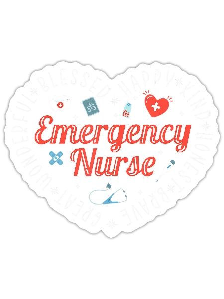 Emergency Nurse - Sticker - white matte - Front