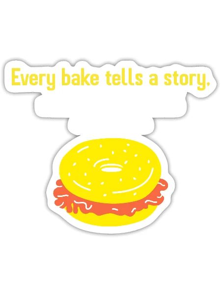 MAKE YOUR OWN BAKING STORY - Sticker - white matte - Front