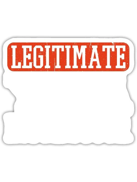 Funny Yoga Instructor Legitimate Yoga Instructor - Sticker - white matte - Front