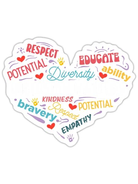 Inclusion And Equity For Inclusion Matters - Sticker - white matte - Front
