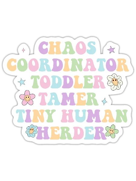 Chaos Coordinator Toddler - Sticker - white matte - Front