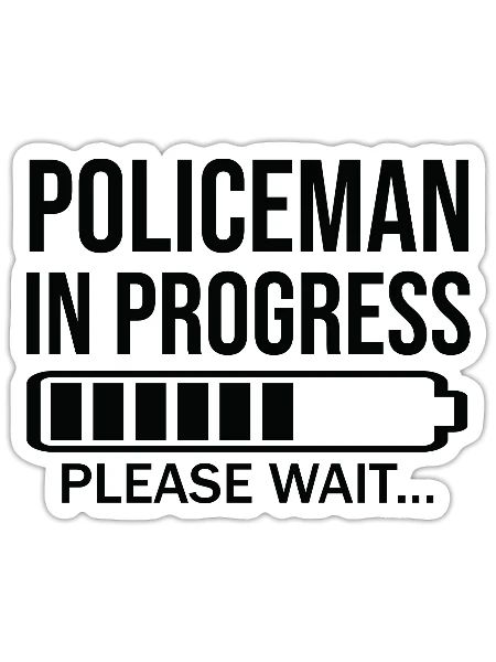 Future Policeman In Progress Police Student Gradua - Sticker - white matte - Front