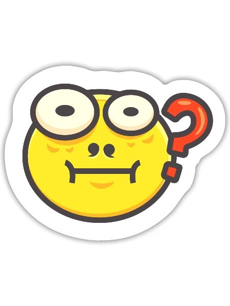 EMOTICON WHAT - Sticker - white matte - Front
