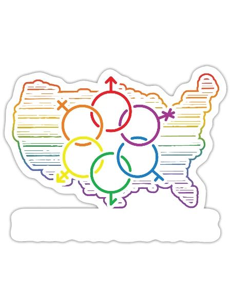 Baton Rouge Pride Flag Pride Month LGBTQ Flag LGBT - Sticker - white matte - Front