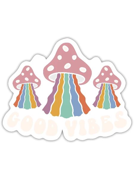 Magical Mushrooms - Sticker - white matte - Front