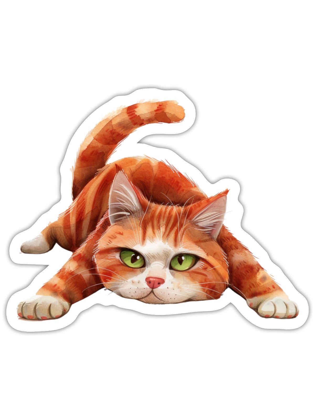 Funny Cat - Sticker - white matte - Front