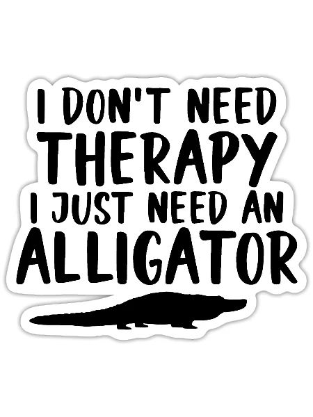 Alligator Reptil - Sticker - white matte - Front