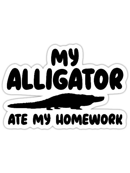 Alligator Reptil - Sticker - white matte - Front