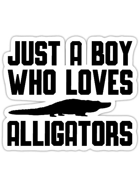 Alligator Reptil - Sticker - white matte - Front