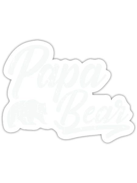 Papa Bear - Sticker - white matte - Front
