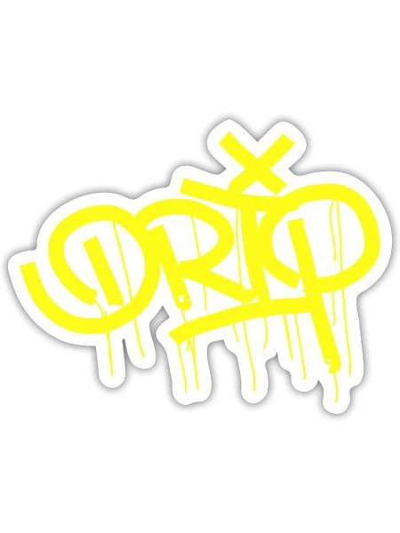 Drip tag - Sticker - white matte - Front