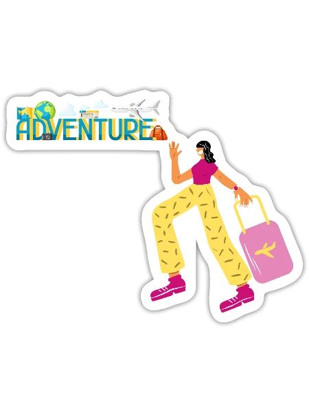 Adventure Awaits - Sticker - white matte - Front