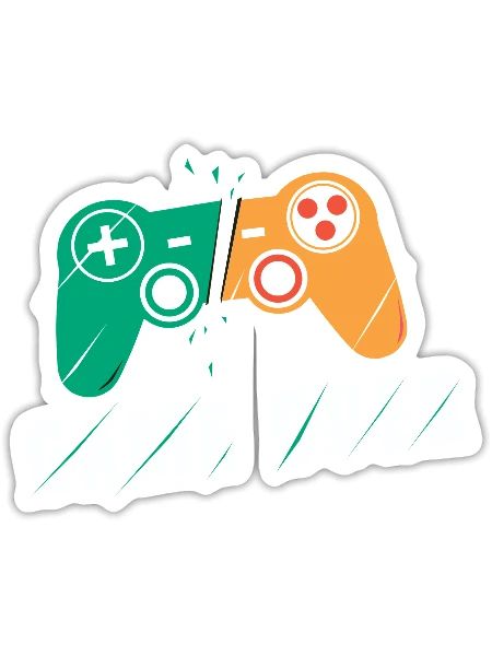Game Over - Sticker - white matte - Front