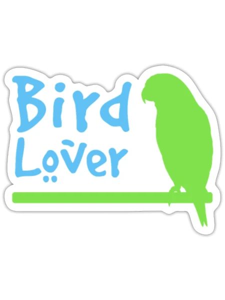 Bird Lover - Sticker - white matte - Front