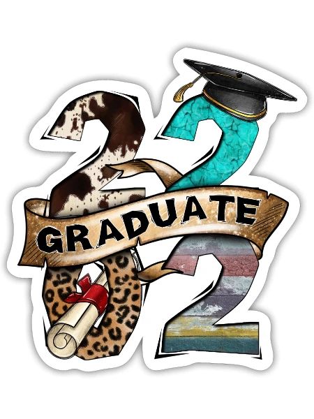 2022 Graduate - Sticker - white matte - Front