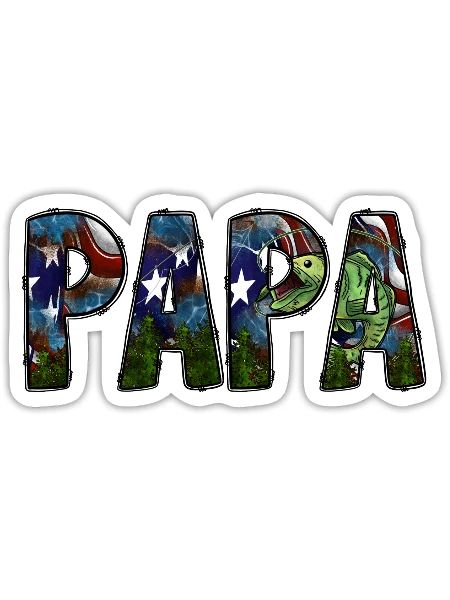 Papa - Sticker - white matte - Front
