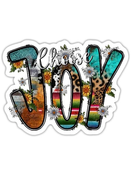Choose Joy - Sticker - white matte - Front