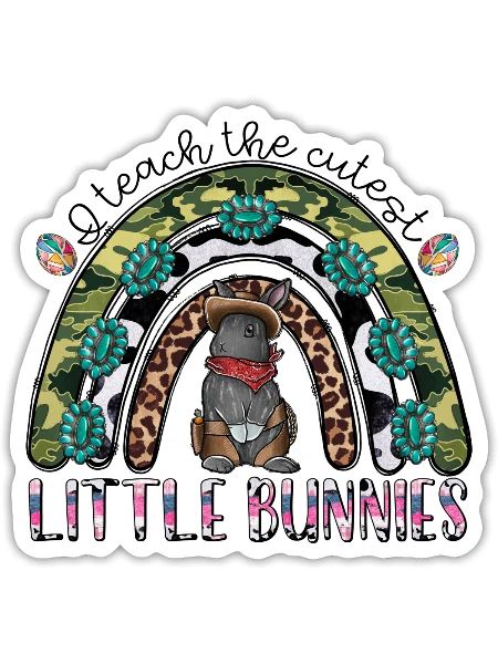 I Teach The Cutest - Sticker - white matte - Front