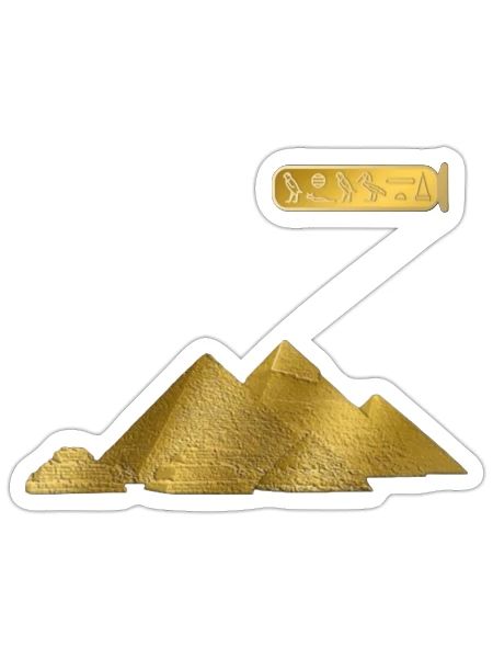 pyramids - Sticker - white matte - Front