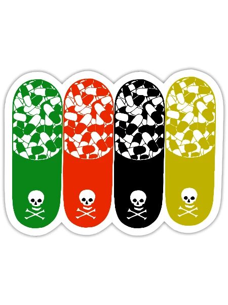 love pills - Sticker - white matte - Front