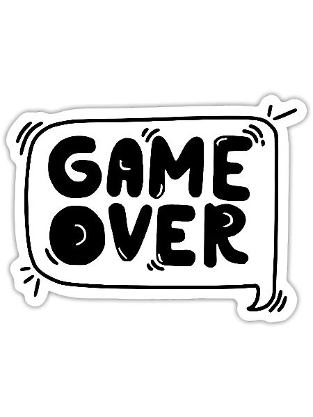 Game over  - Sticker - white matte - Front
