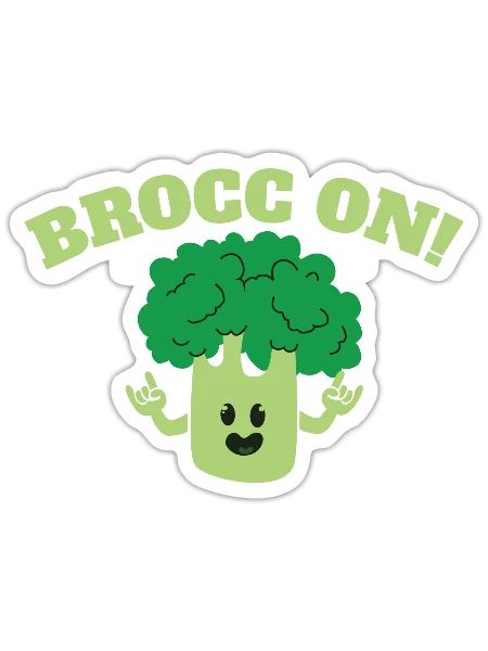 brocoli - Sticker - blanc mat - Devant