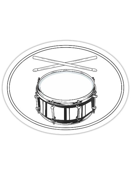 Drummer Drum Player Lover Kit Trap Set Snare - Sticker - white matte - Front