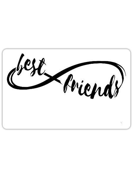 best friends schwarz - Sticker - white matte - Front