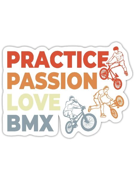 BMX Quote - Sticker - white matte - Front