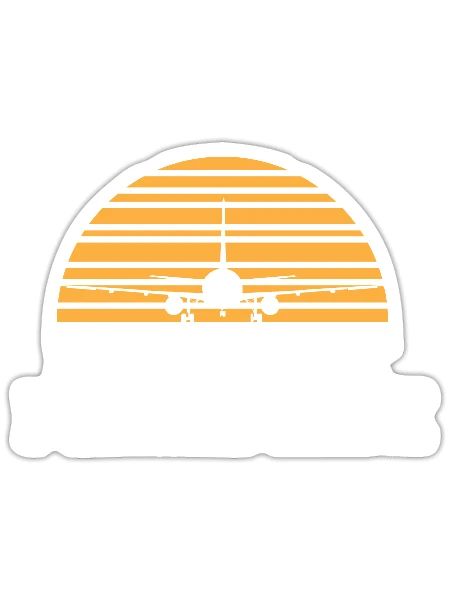 Solo Traveler Vacation Trip My First Airplane - Sticker - white matte - Front