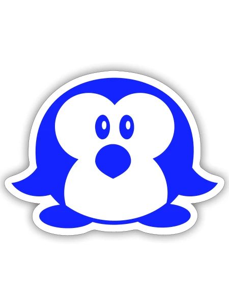 Penguin Cute Small Toddler Child Chick Happy Baby - Sticker - white matte - Front
