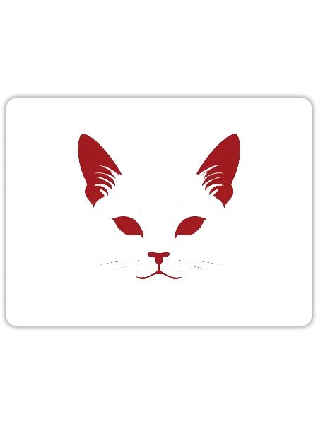 Cat face - Sticker - white matte - Front