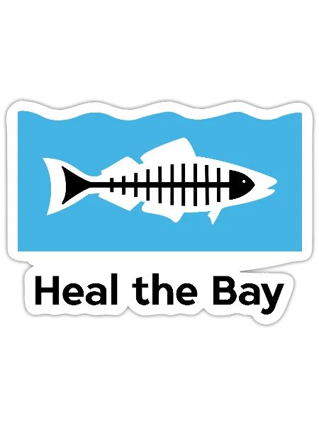 Heal The Bay - Sticker - white matte - Front