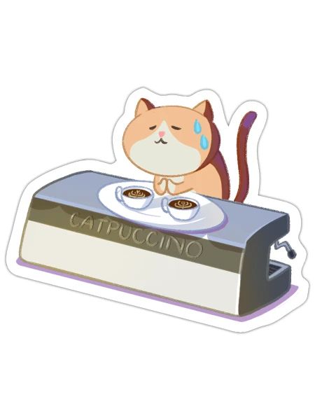 PanicMeow - Sticker - white matte - Front