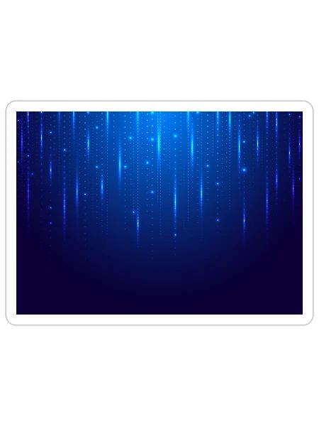 Navy Blue Glowing Neon Dots - Sticker - white matte - Front